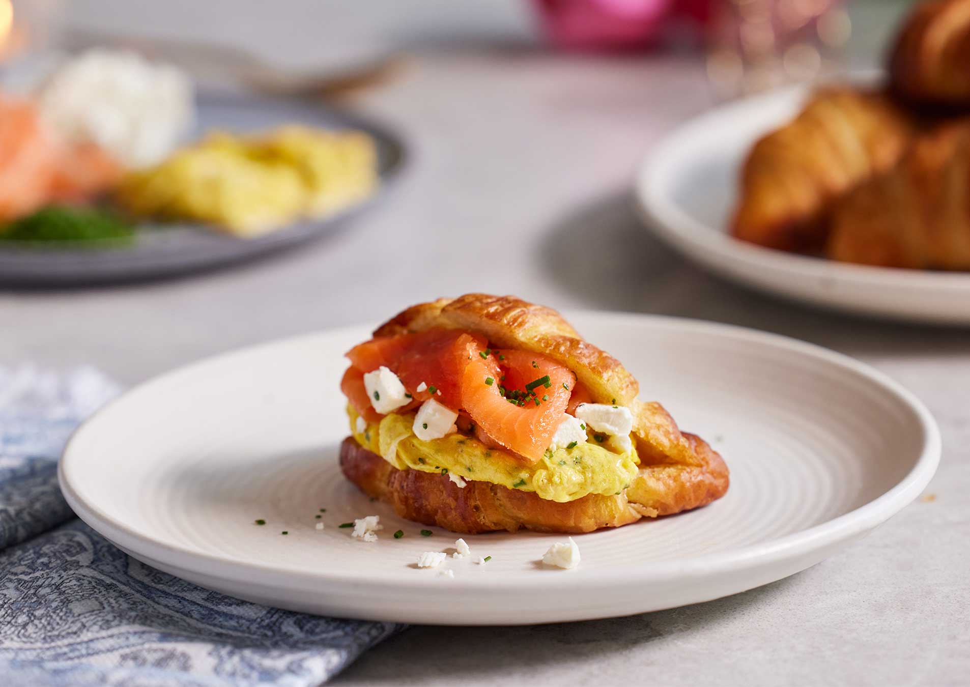 Smoked Salmon & Feta Scramble Croissants Recipe Westgold NZ