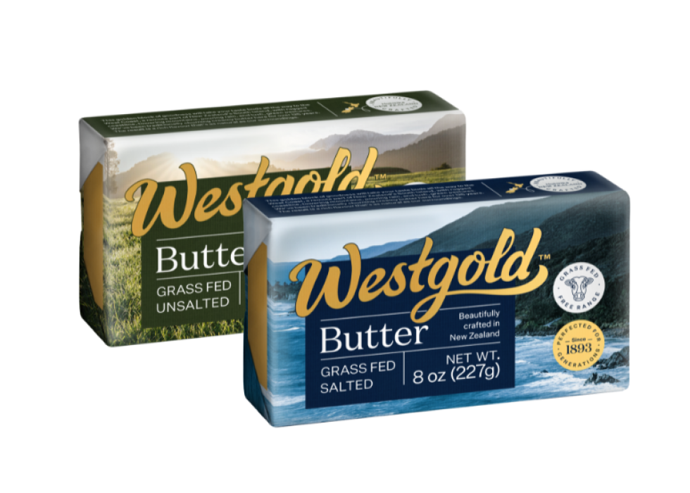 blue and green butter packs